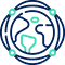 HOME 37 Global network and earth icon, international business connectivity symbol for global supply chain.全球互联地球图标,国际商务全球化布局标识