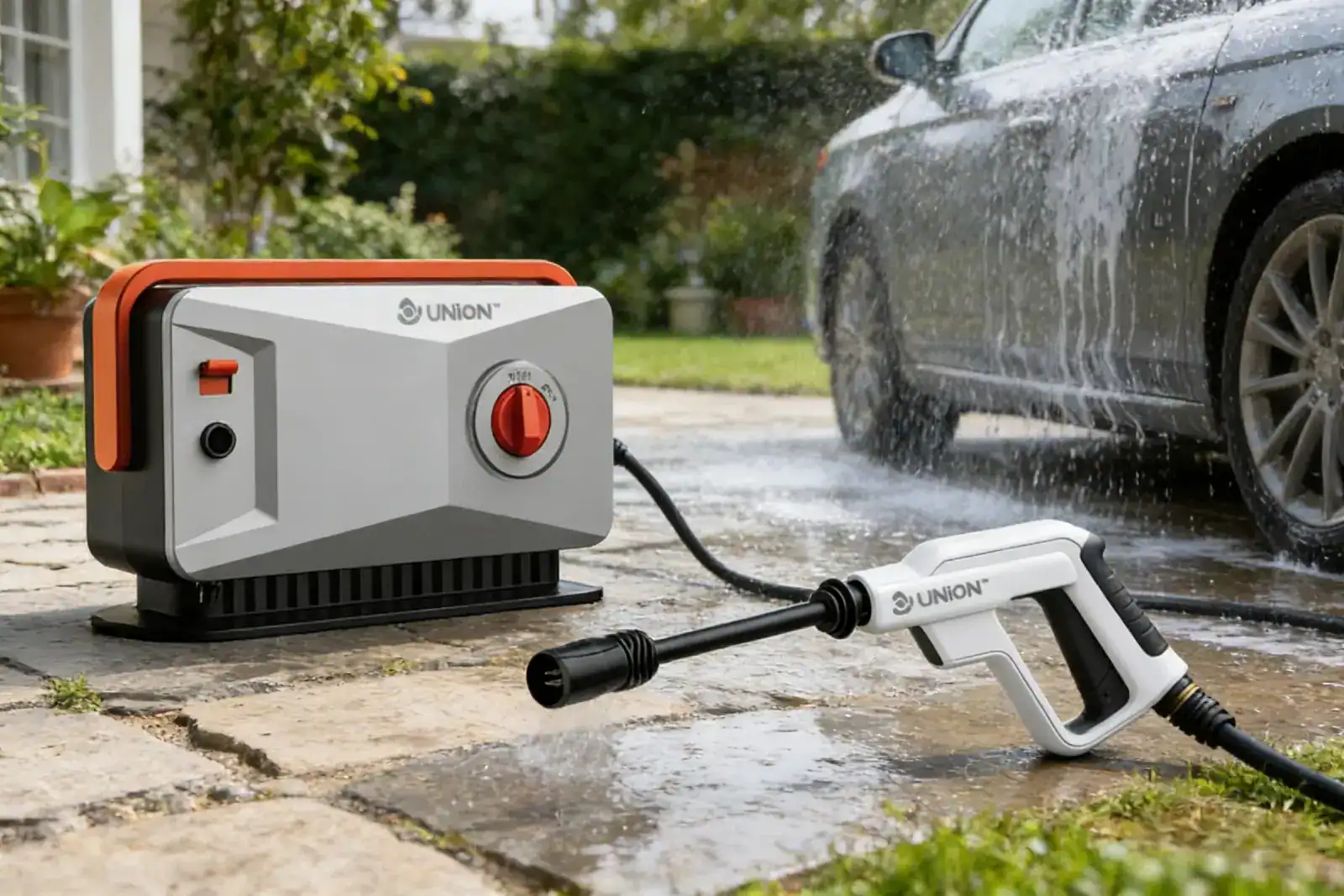 HOME 2 UNION Cleaning Appliance portable electric high pressure washer for car cleaning and garden use