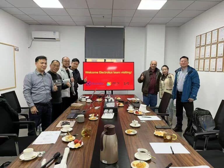 HOME 57 Team meeting for high-pressure water guns project with Electrolux