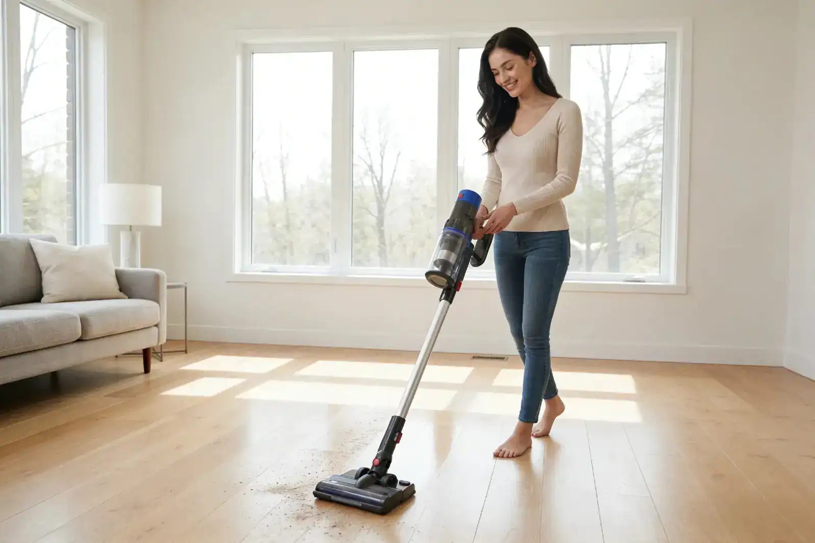 HOME 3 UNION Technologies VC236 2-in-1 cordless stick vacuum cleaner & mop for hardwood floor cleaning