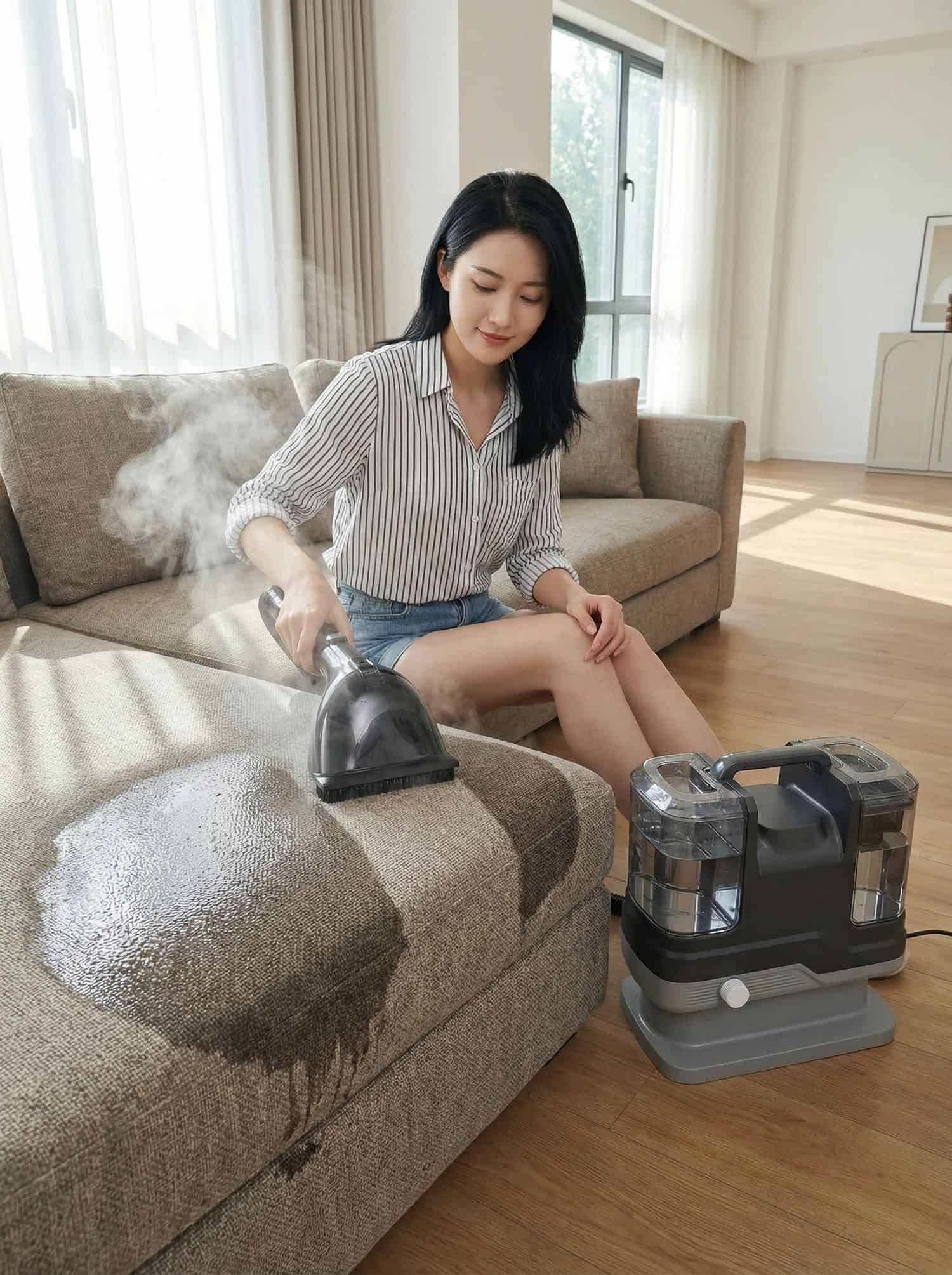 便携式布艺清洁机制造商 | 英翊清洁电器 Professional Portable Upholstery Cleaner Cleaning Sofa Stains,专业便携式布艺清洁机,清洁沙发污渍