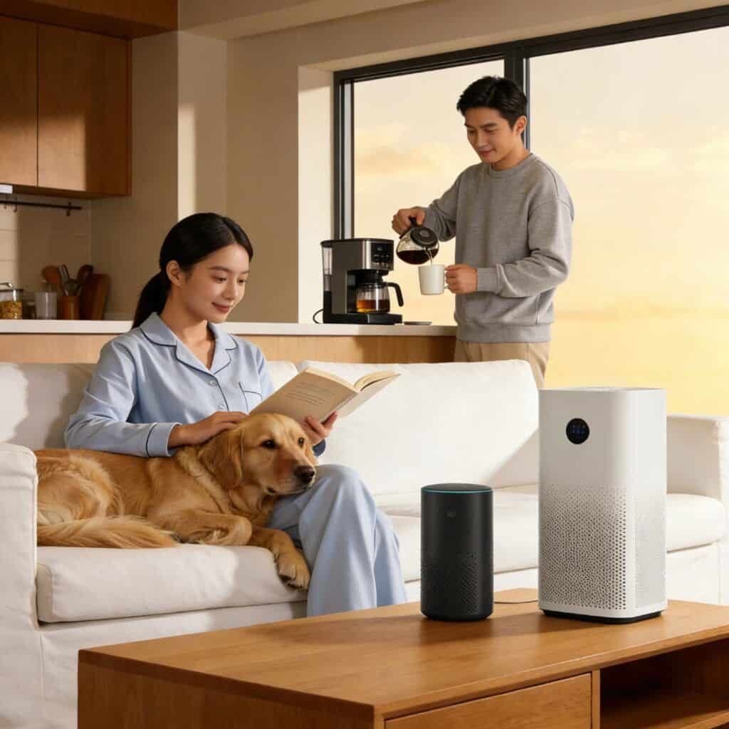 UNION Brand Mission 2 UNION Air Purifiers & Coffee Makers in Pet-Friendly Home, Smart Home Appliances for Modern Family Life