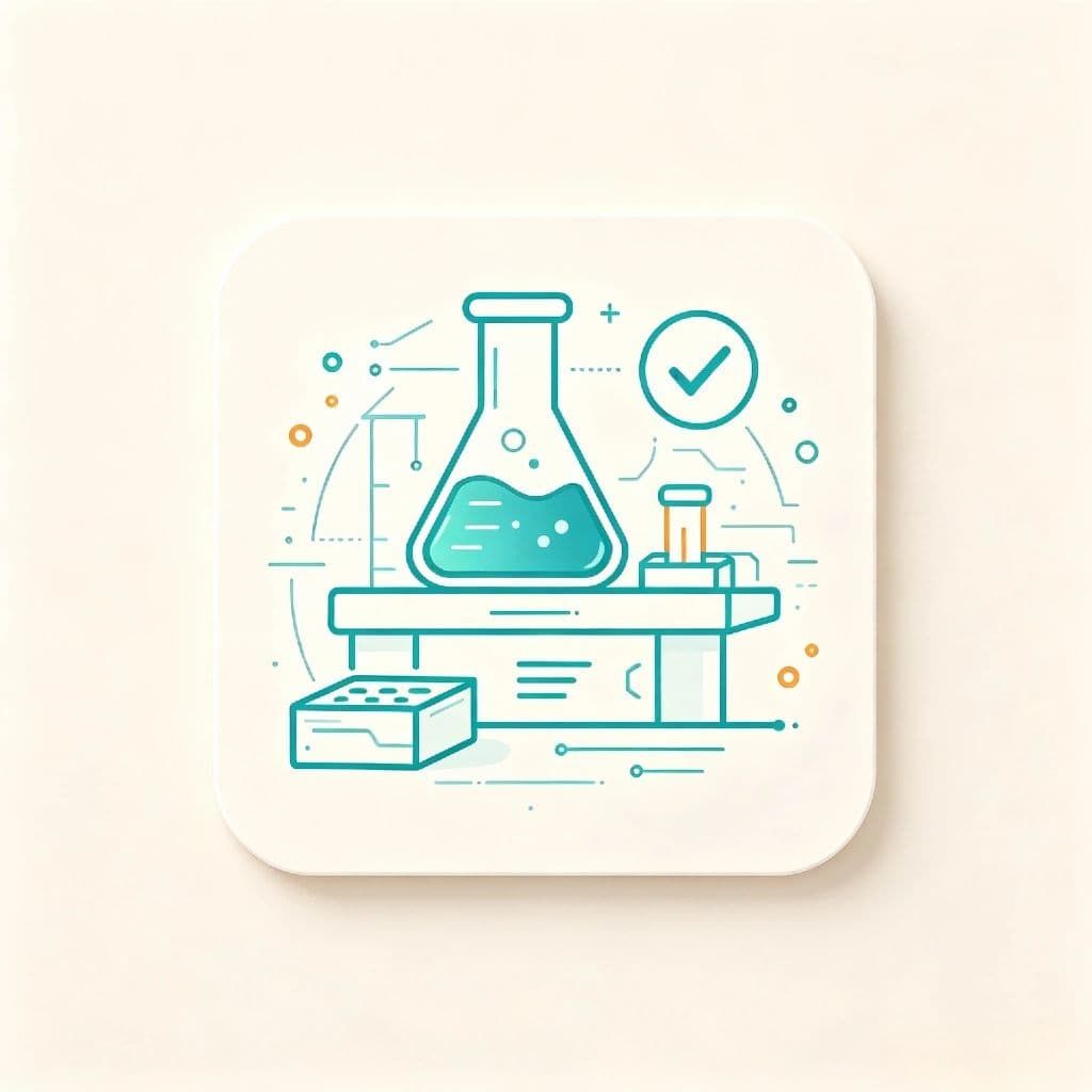 Laboratory glassware and equipment illustration for cleaning appliances.